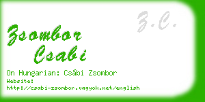 zsombor csabi business card